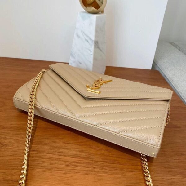 Classic Cassandre Chain Wallet In Grain De Poudre Leather