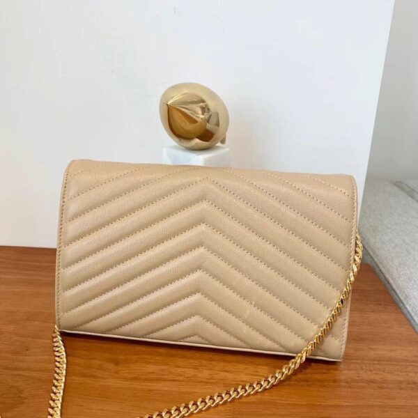 Classic Cassandre Chain Wallet In Grain De Poudre Leather