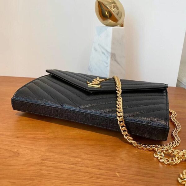 Classic Cassandre Chain Wallet In Grain De Poudre Leather