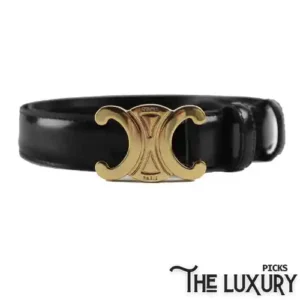 black-celine-triomphe-medium-belt