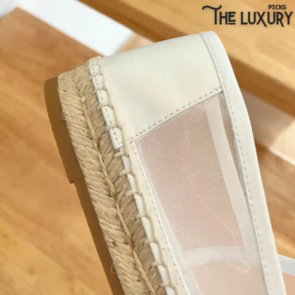 YSL Cream Off White beautiful gold logo loafer